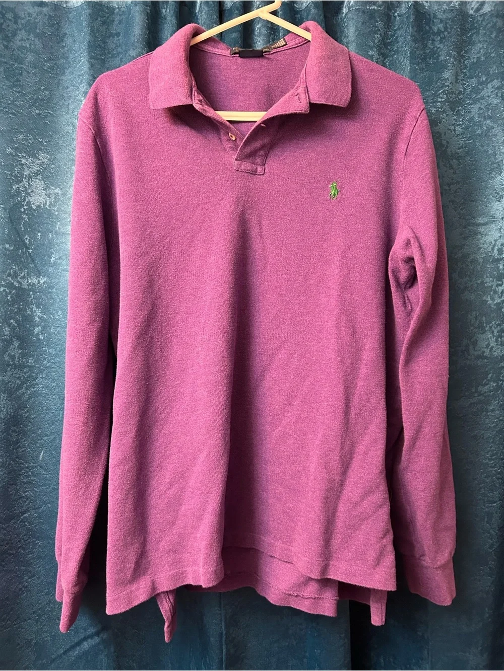 Polo by Ralph Lauren Magenta V-Neck Polo Sweater
